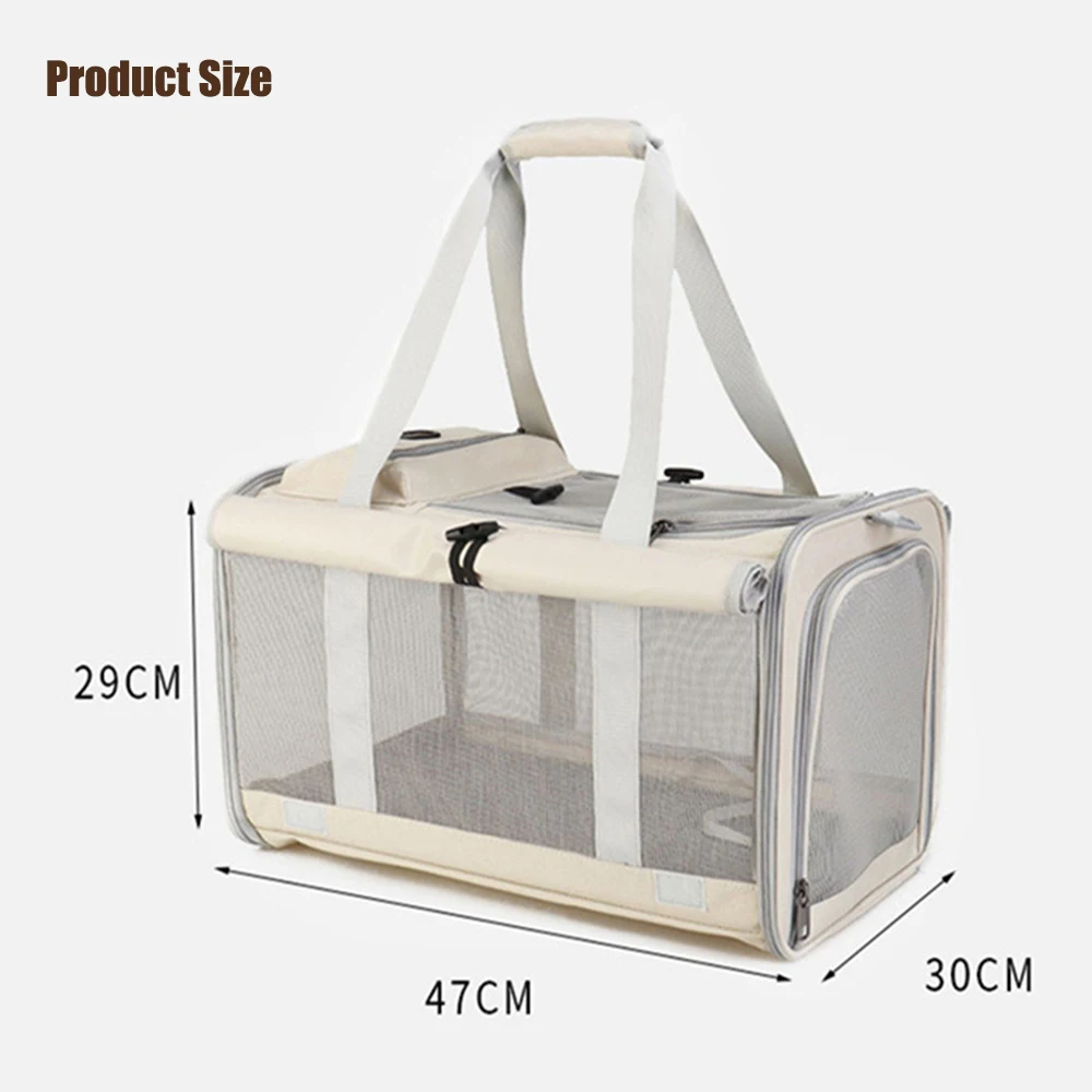 Cat Carrier Bag Portable Foldable Pet Carrier for Small Cats and Dogs with Large Opening Breathable Hands-Free Bag for Travel