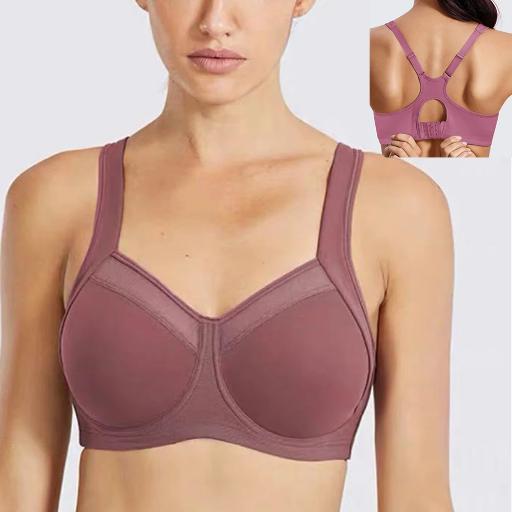 Active Sports Bra For Women Push Up Bralette Solid Underwire Full Cup Brassiere Female Workout Lingerie 34 36 38 40 42 B C D DD