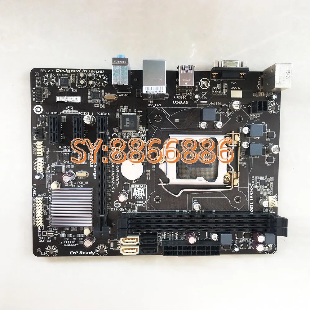 Gigabyte GA H81M S1 H81M S1 LGA 1150 DDR3 16GB USB 2.0 3.0 H81 원래 마더 보드 ...