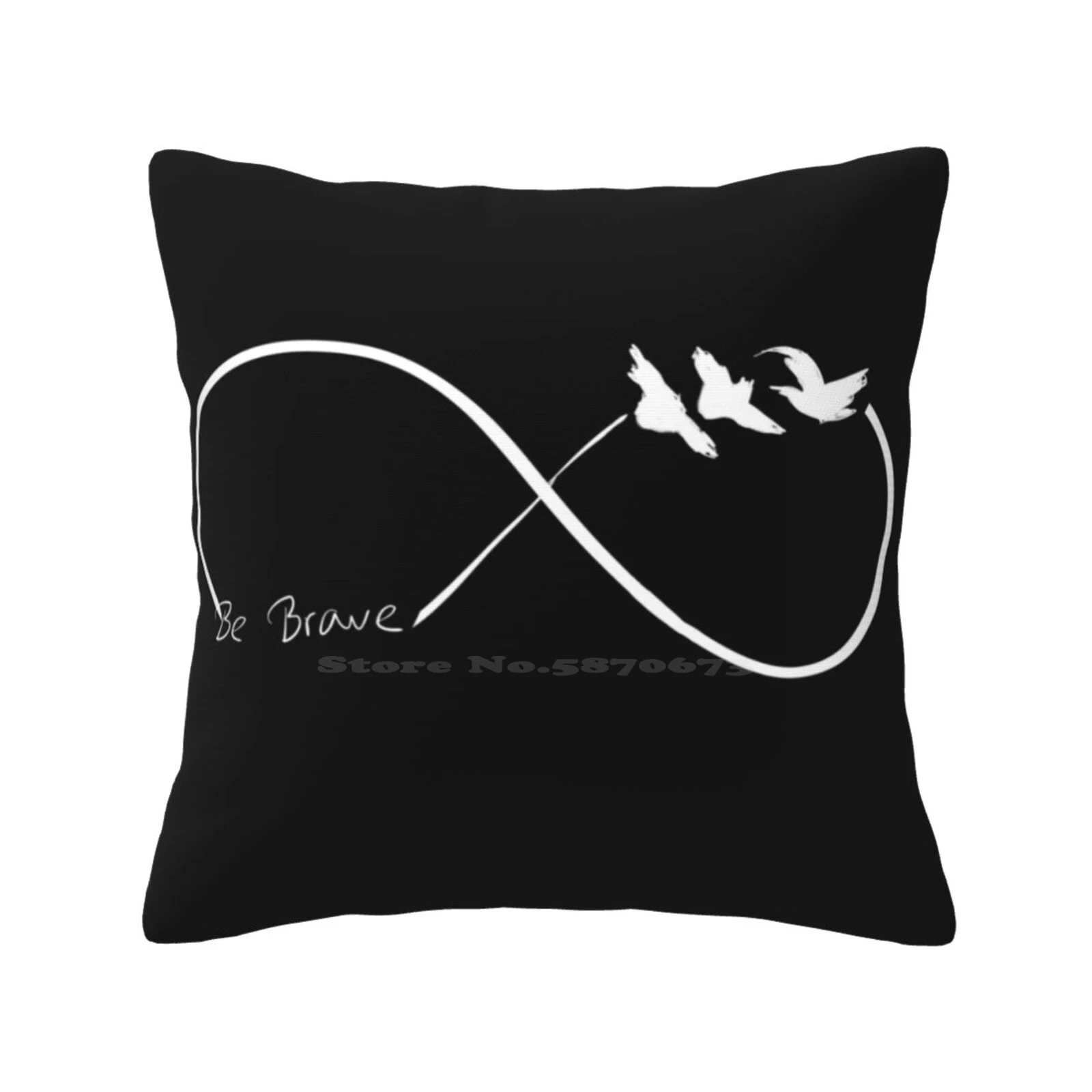 Divergente-'Be Brave' Infinity Home Sofa Car Cushion Cover Federa Divergente Tris Prior Be Brave Tattoo Three Birds Insurigent