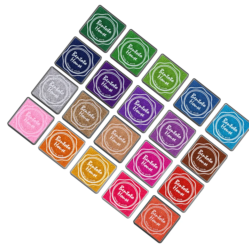 

DIY Craft Scrapbook Finger Paint Ink Pad Set Multicolor Giant Ink Pad Stamp Pad Ink Pad Manual DIY Craft home decoration