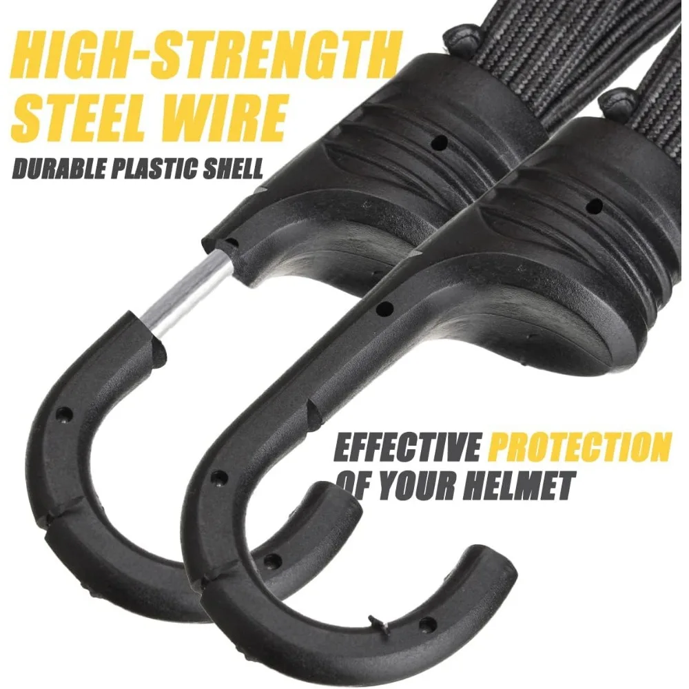 Motorcycle Back Seat Helmet Strips Elastic Rope Motorcycle Helmet Fixed Strap Adjustment Fix Rope Goods Strap 60cm/90cm