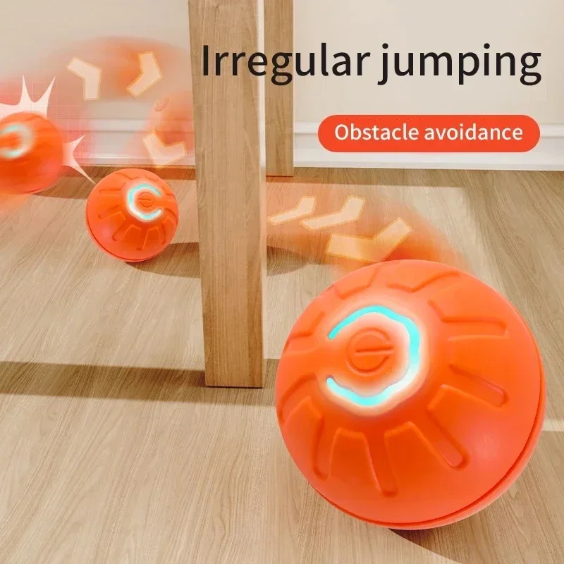 Smart jumping ball electric charging cat and dog toys self-rolling pet cat toy ball electric smart pet ball pet teething ball 4