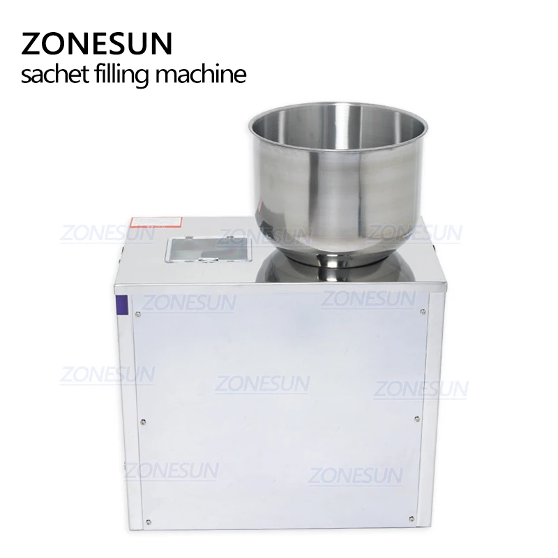 ZONESUN Powder Filling Machine Automatic Intelligent Particle Weighing Grain Medicine Seed Fruit Salt Packing Filler 1-100g 2