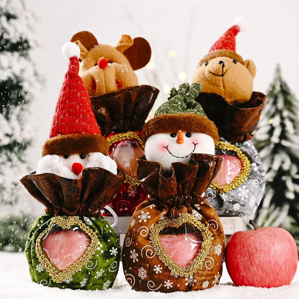 

Christmas Eve Santa Apple Bag Box Transparent Love Gift Gift Bag