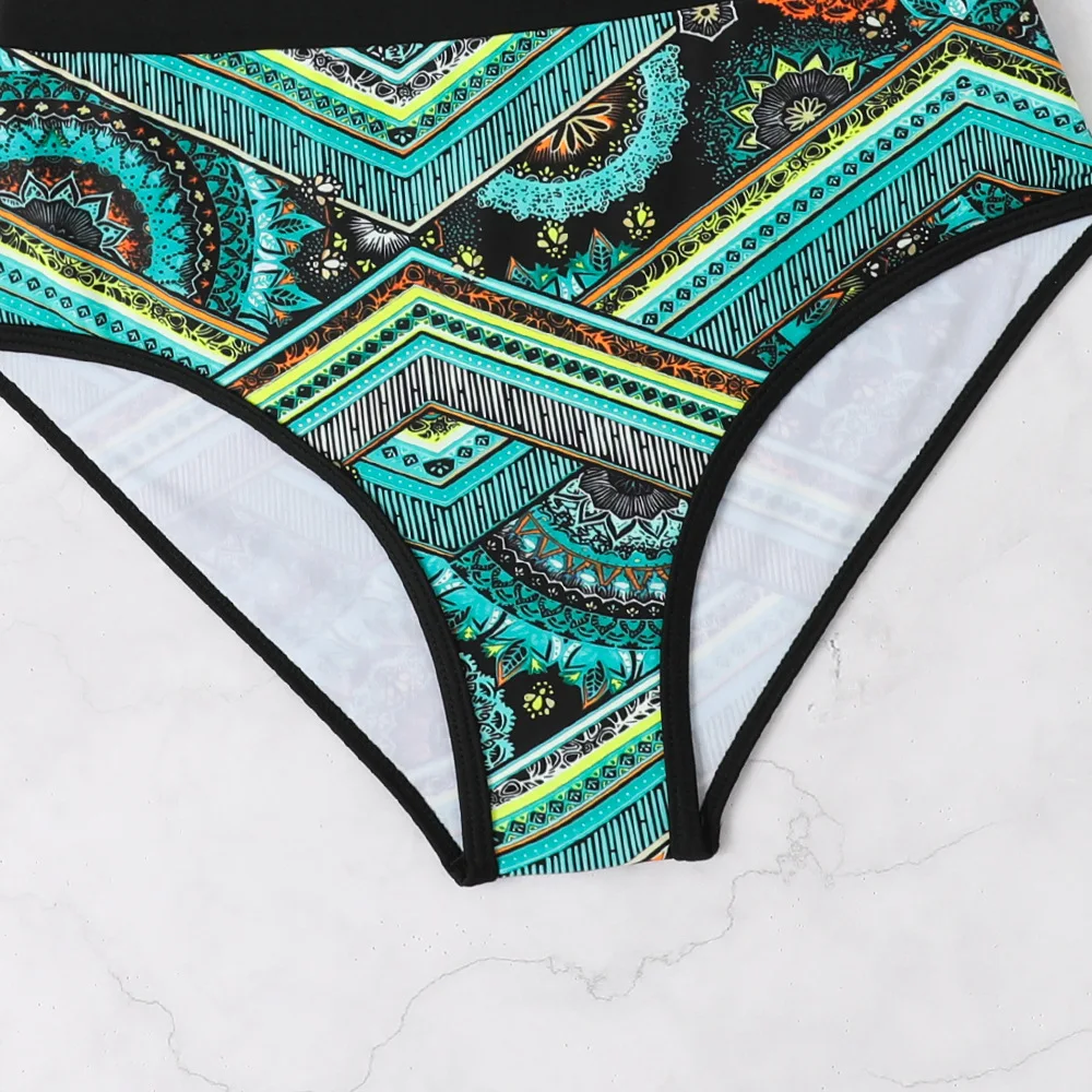 Sexy One Shoulder High Waist Bikini 2024 Women Swimsuit Female Swimwear Thong Bikinis Brazilian Vintage Bathing Suit Biquini