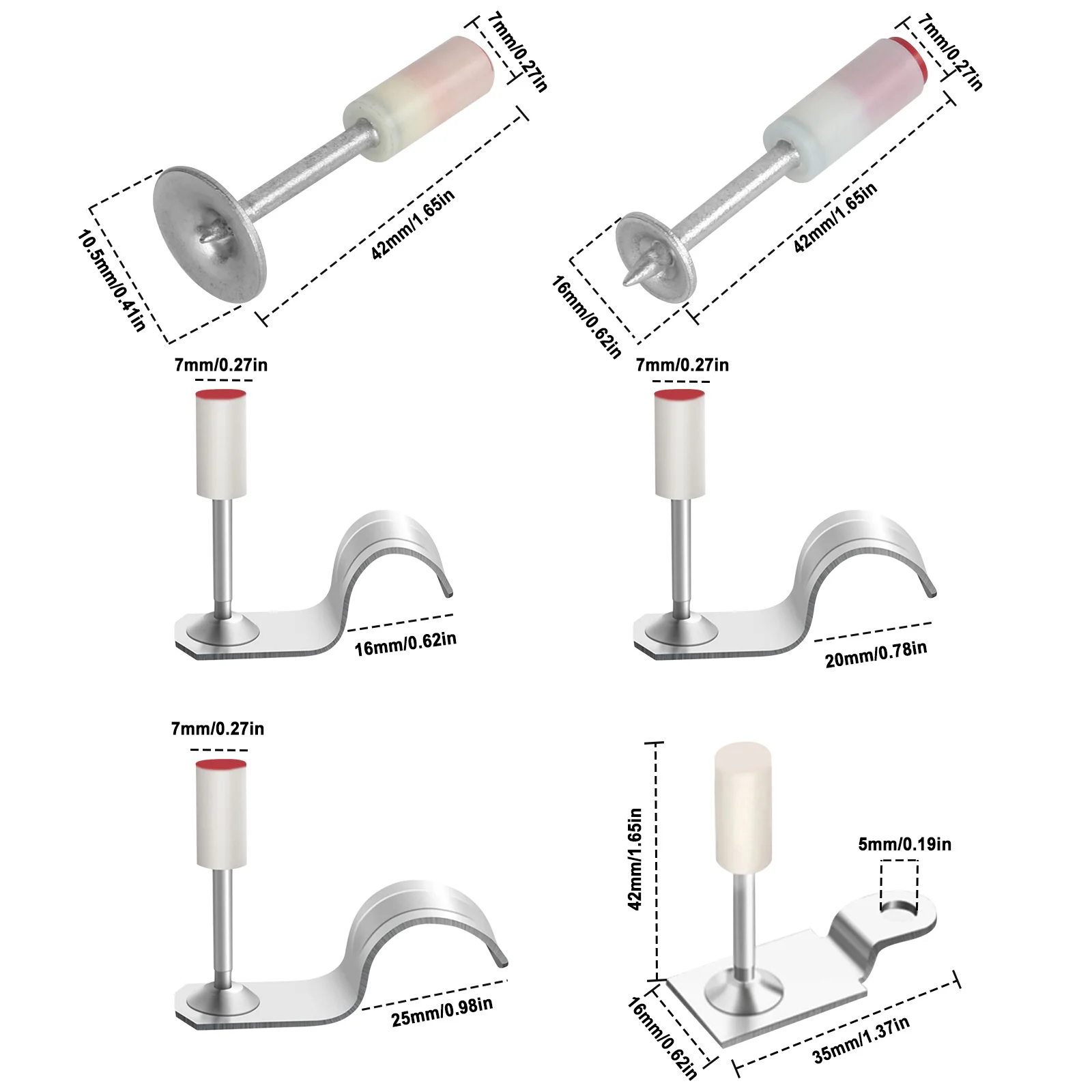 Manual Steel Mini Nail Gun Rivet Tool Pneumatic Cordless Ceiling Concrete Wall Anchor Wire Slotting Device Rivet Gun Tool Parts 4