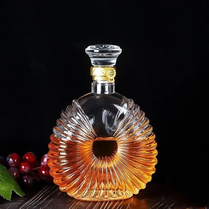 thumbnail image 1 of Botella de vino de cristal cuadrada, creativa, transparente, de lujo, sin plomo, decantador de whisky, recipiente para alcohol, vertedor de vino, jarra para bar, 1 of 5