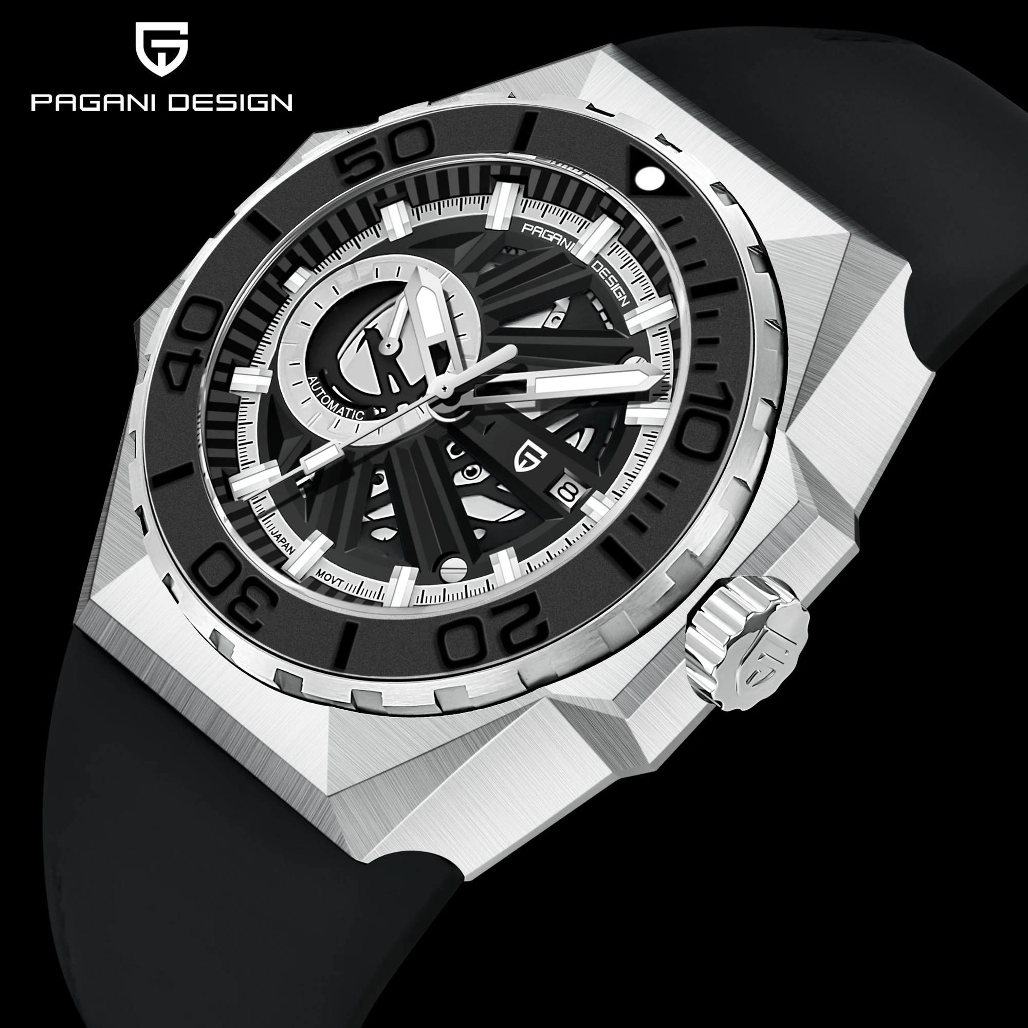 

PAGANI DESIGN original Men's Mechanical Watches Sapphire Glass Stainless Steel Miyota8217 Movement luxury men watch reloj hombre