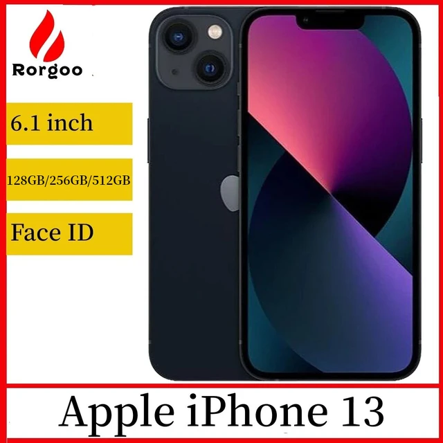 Apple iPhone 13 128GB/256GB/512GB ROM Original Unlocked A15 Chip IOS 5G Mobile phone Face ID 6.1" OLED Screen iphone13 cellphone