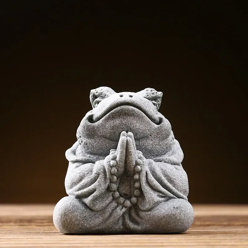 Creative Tea Room Tea Plate Decoration Attracting Wealth Golden Toad Animal Thread Fragrance Pet Decoration tea pet ornaments