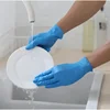 50/100PCS Blue Nitrile Gloves for Hairdressing Manicure Washing Cars Waterproof Dishwashing Kitchen Bathroom Tools Latex Free 4