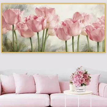 Nordic Beauty Bright Flowers Wall Hanging Art Painting Living Room Wall Painting Poster Wall Decoration Painting Home Decoration