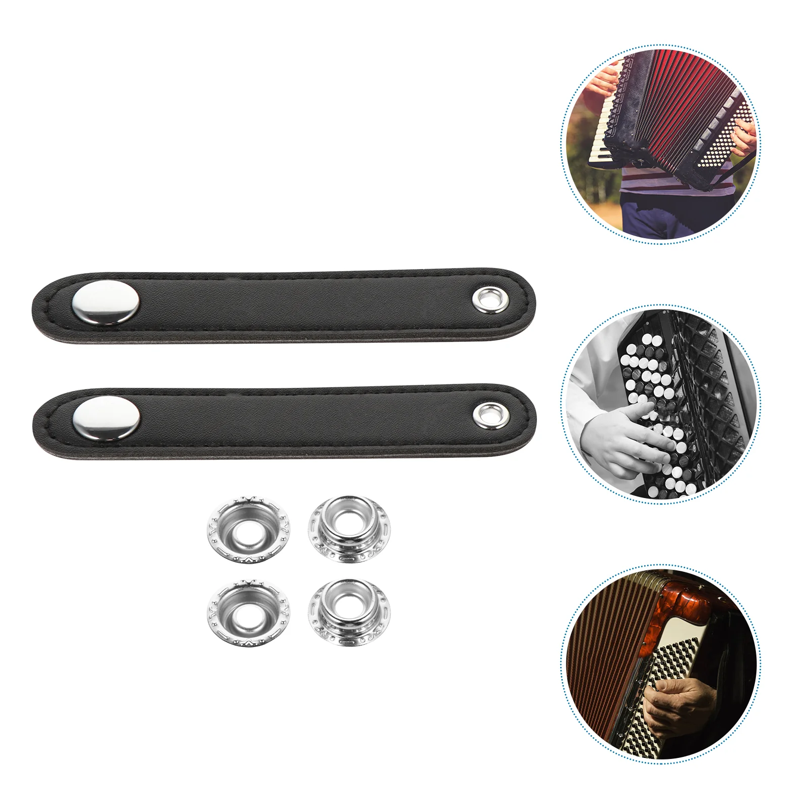 Bellows Buckle Belt Faux Accordion Straps Universal Bellows Belt With Buckles gan Belts Accessories For Accordion 2 Pcs