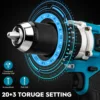 650NM 13MM Brushless Electric Drill 20+3 Torque Cordless Impact Drill Hammer Li-ion Electric Screwdriver For Makita 18V Battery 4