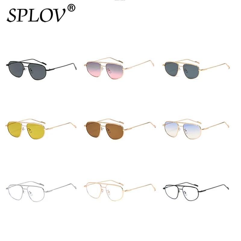 SteamPunk Sunglasses for Women Men Retro Pilot Fashion Glasses Metal Clear Mirror Shades Black Gradient Trendy Eyewear UV400