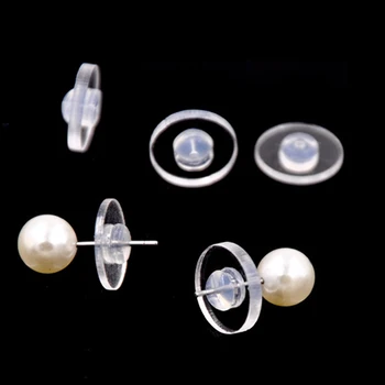 이어 백 스토퍼 실리콘 라운드 이어 플러그 차단 캡 귀걸이 슬리브, 쥬얼리 제작 DIY 액세서리, 10-20 개