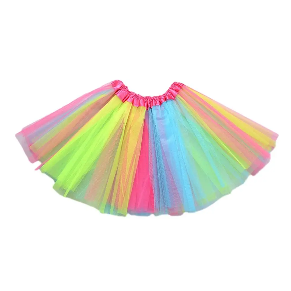 Mini Pettiskirt Tanz Regenbogen Tüll Kinder Prinzessin Rock Mädchen Tutu Rock Baby Mädchen Röcke Bunte Kinder Sommer Kleidung – Detail 12