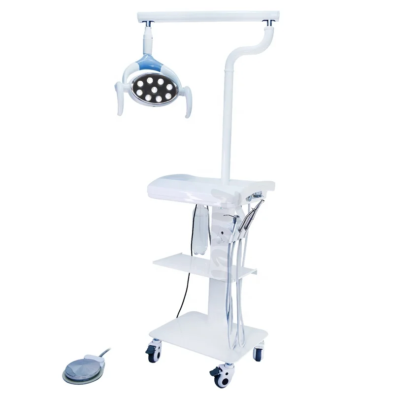 

FINER Medical equipment carts dent al unit mobile dent al operation tray with LED Lamp dent al unit Portable