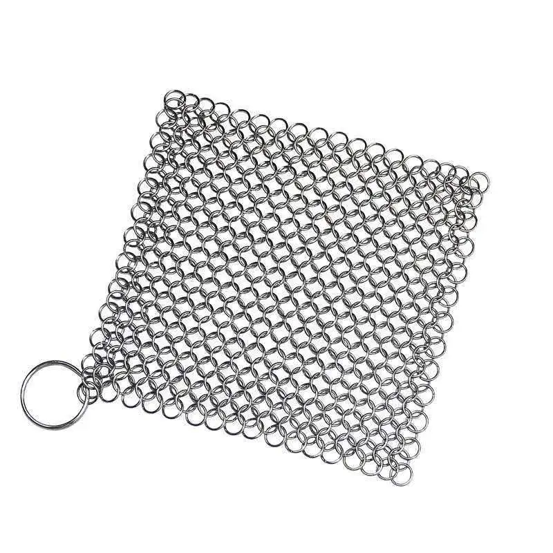 Cast Iron Cookware Cleaning Scrubber Kit with Rust Remover and Metal Brush