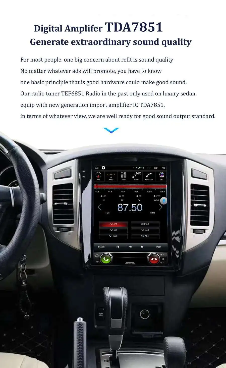 Tesla Android 13 For Cadillac Escalade 2007-2014 Car Radio Multimedia Autoradio