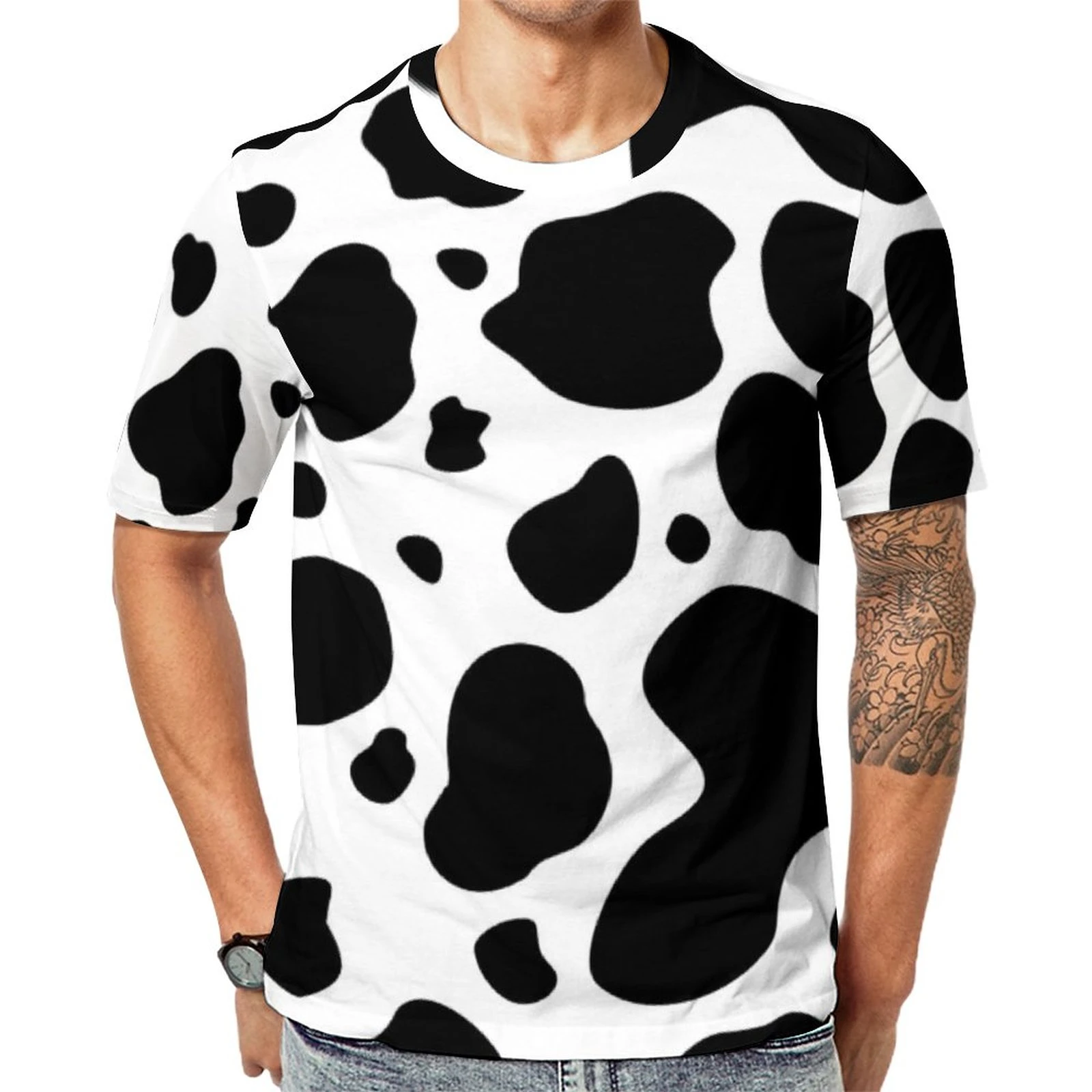 Cow Pattern T-shirt | Cow Print T-shirt | Men's Cow Shirt | Cow Print Shirt  | Cows Clothing - T-shirts - Aliexpress