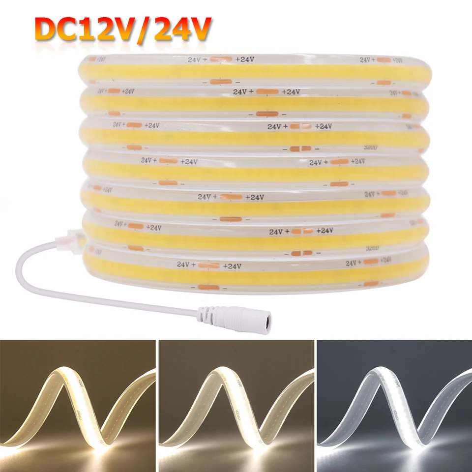 Striscia LED COB Impermeabile IP68 DC12V 24V 480 LED / M Nastro LED Flessibile Ad Alta Luminosà Nastro In Silicone Per Decorazioni Esterne Per Piscine - Foto 14