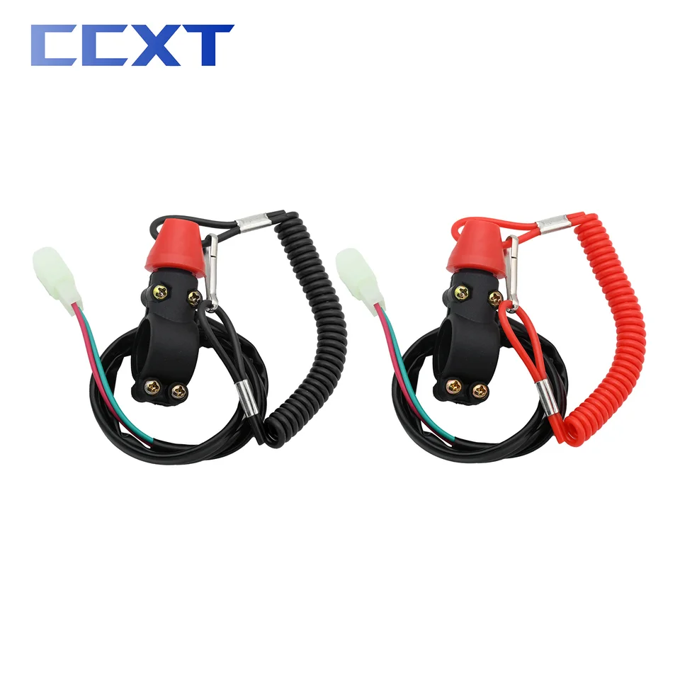 Motorcycle Boats 1x Engine Cord Lanyard Kill Stop Switch Safety Tether 12V  CO For Motor Atv Boat Boat Kill Switch