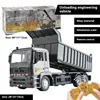 RC Alloy Engineering Vehicle Steering Wheel Remote Control Dump Truck Crane Mixer Excavator Lift Truck Outdoor Toy Birthday Gift 4