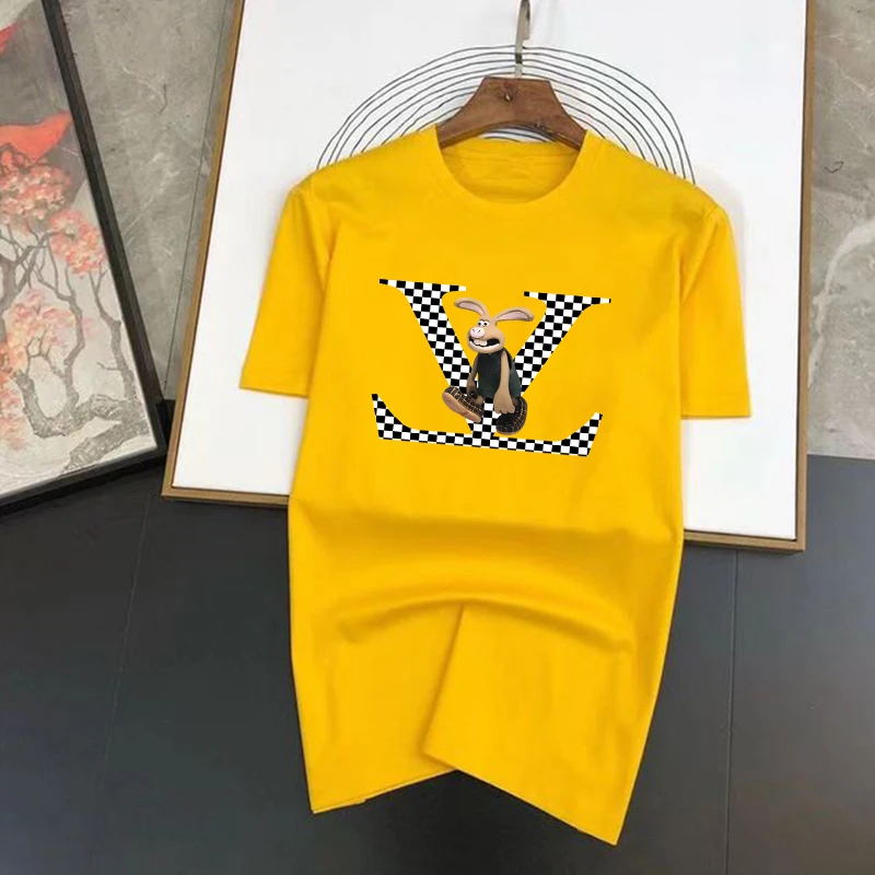 T Shirt Summer Men's Short Sleeve T-shirt Women's Summer Casual Top Tees Harajuku Cotton Overdized Graphic Clothing Fashion Brand