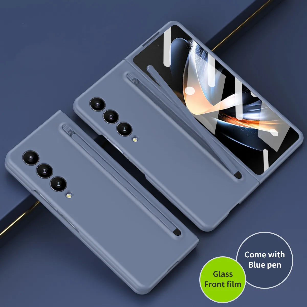 

For samsung z fold5 Anti-Shock Glass Film S Pen Coque Case for Samsung Galaxy Z Fold 5 5G Fold5 Drop Protection Funda Covers