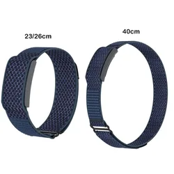 Adjustable Nylon Sport Band - Breathable Loop Design Fitness Tracker Strap, 22mm - 26cm (Dark Blue)