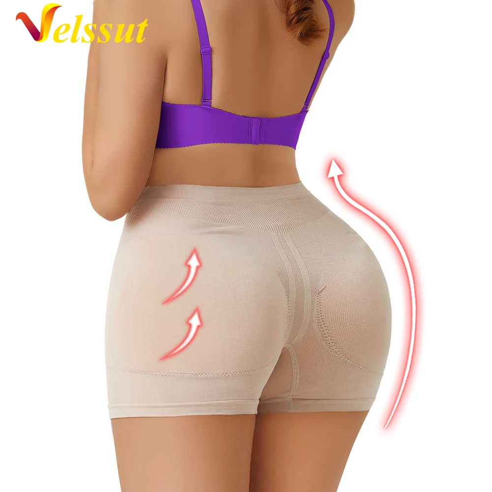 

Velssut Women Butt Lifter Panties Hip Ehancer Shorts with Removable Pads Booty Lifting Underwear Tummy Control Slimming Panty