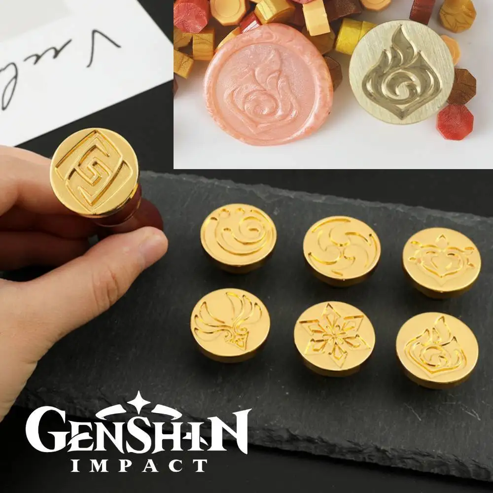 Genshin Impact Element Wax Seal Stamp Vintage Craft Supplies Envelope