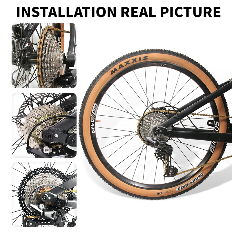 BUCKLOS Bicycle Cassette MTB Road Bicycle Flywheel 8/9/10/11/12Speed Freewheel HG Structure for Shimano 11 Speed Bike Parts