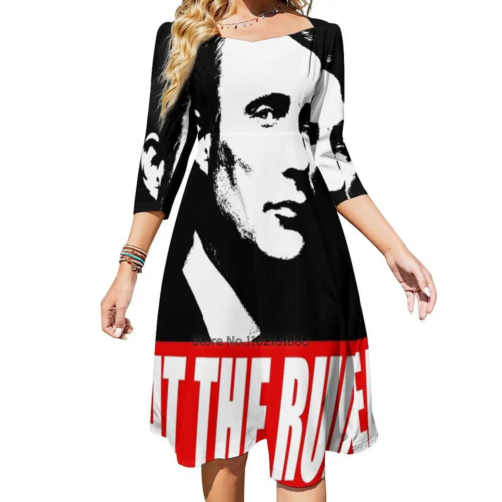 

Eat The Rude - Hannibal [ Dark Background ] Back Lacing Backless Dress Square Neck Dress Evening Party Dresses Midi Sexy Dress