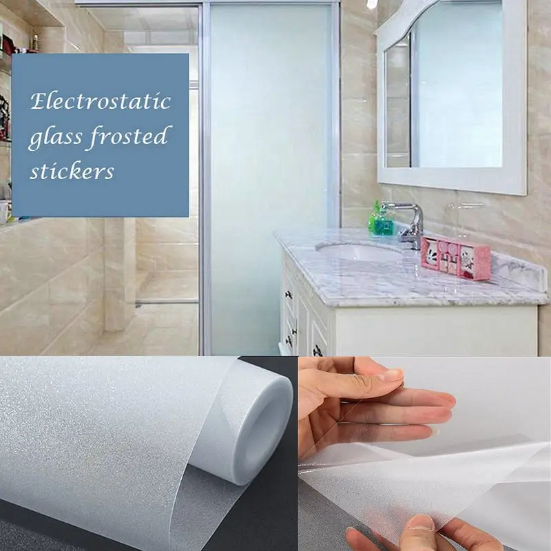 Window Film Wide 45/55 Cm Matte Stained Glass Decorative Window Sticker Privacy Protection Frosted Self Adhesive Film Decals window film window privacy film window sticker