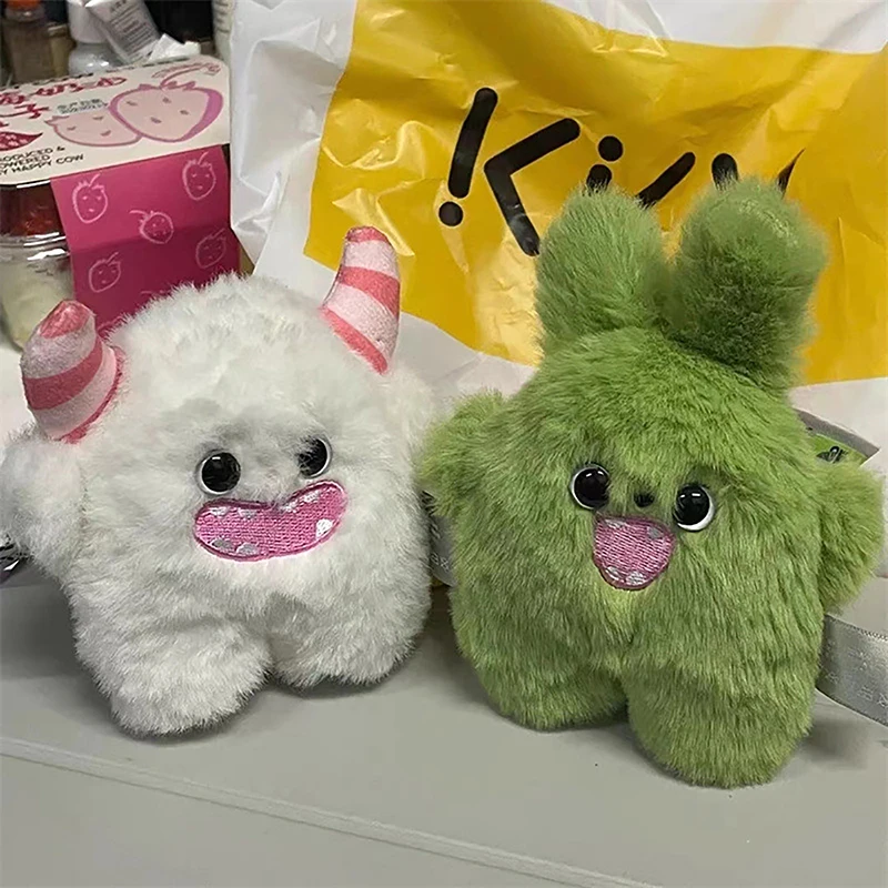 

Cute Snow Monster Plush Keychain Doll Cartoon Pendant Key Rings Car Backpack Key Ring Pendant Accessories Women Girls Gift