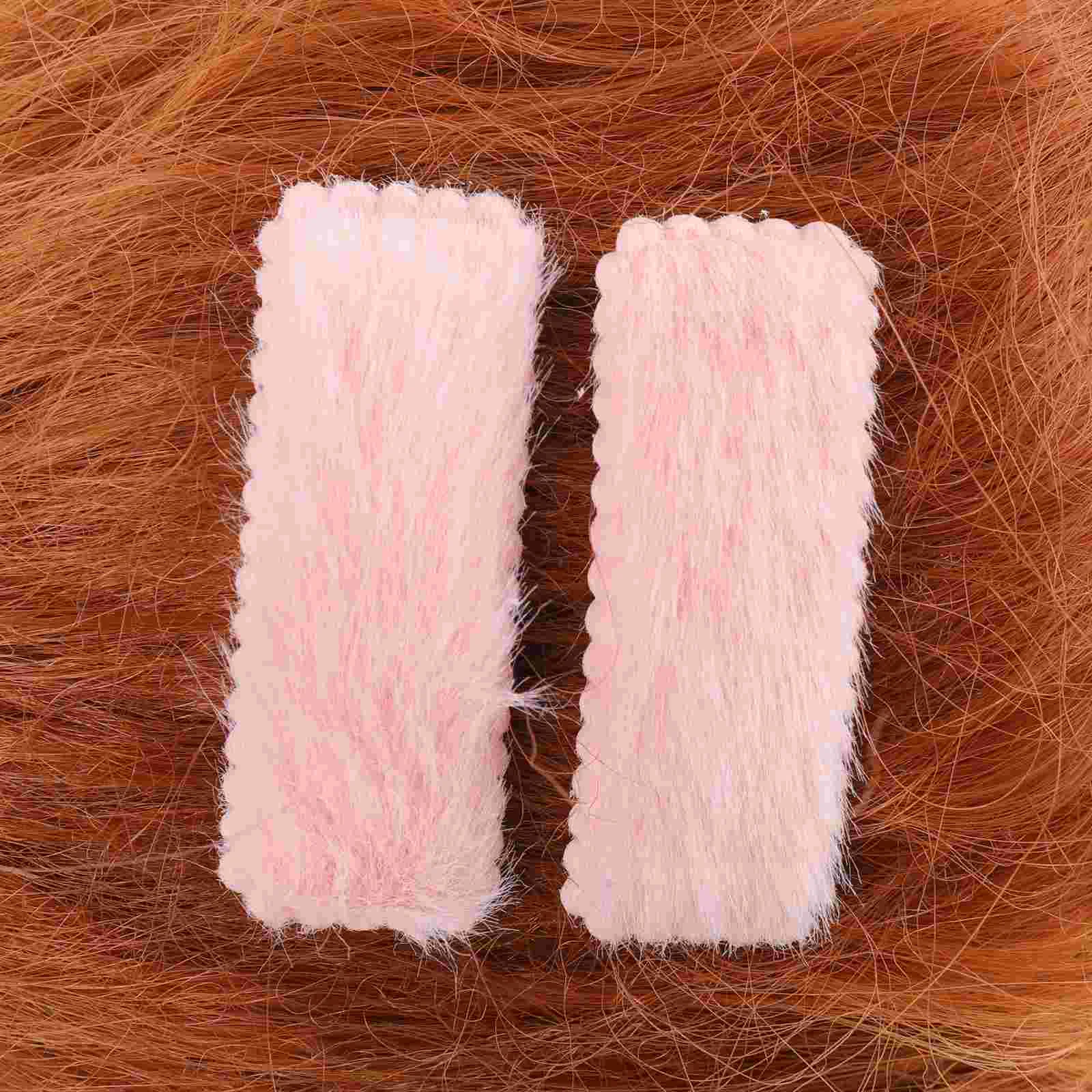 

16 Pcs Fluffy Square Barrettes Hair Claw Clips for Bangs Clamp Iron Pin Small Girl Girls