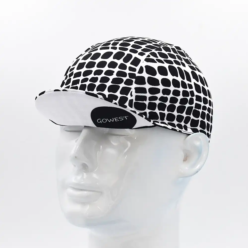 Classic Retro Black White Men's Cycling Caps Breathable Quick Dry MTB Road Bicycle Hats 6
