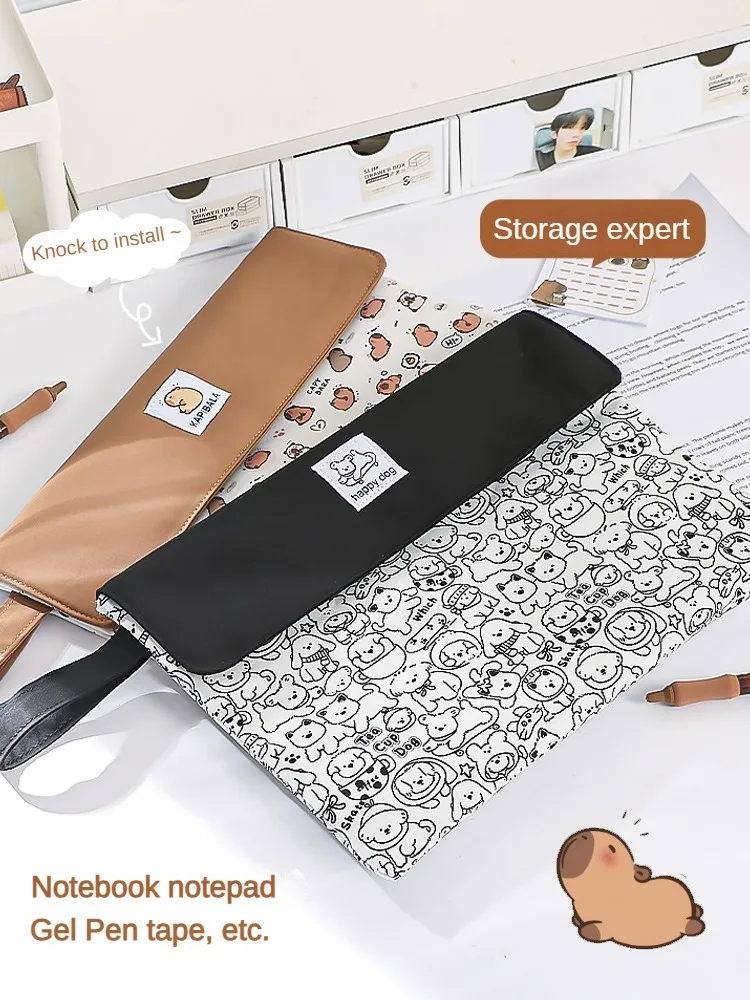 File bag placed inside a backpack