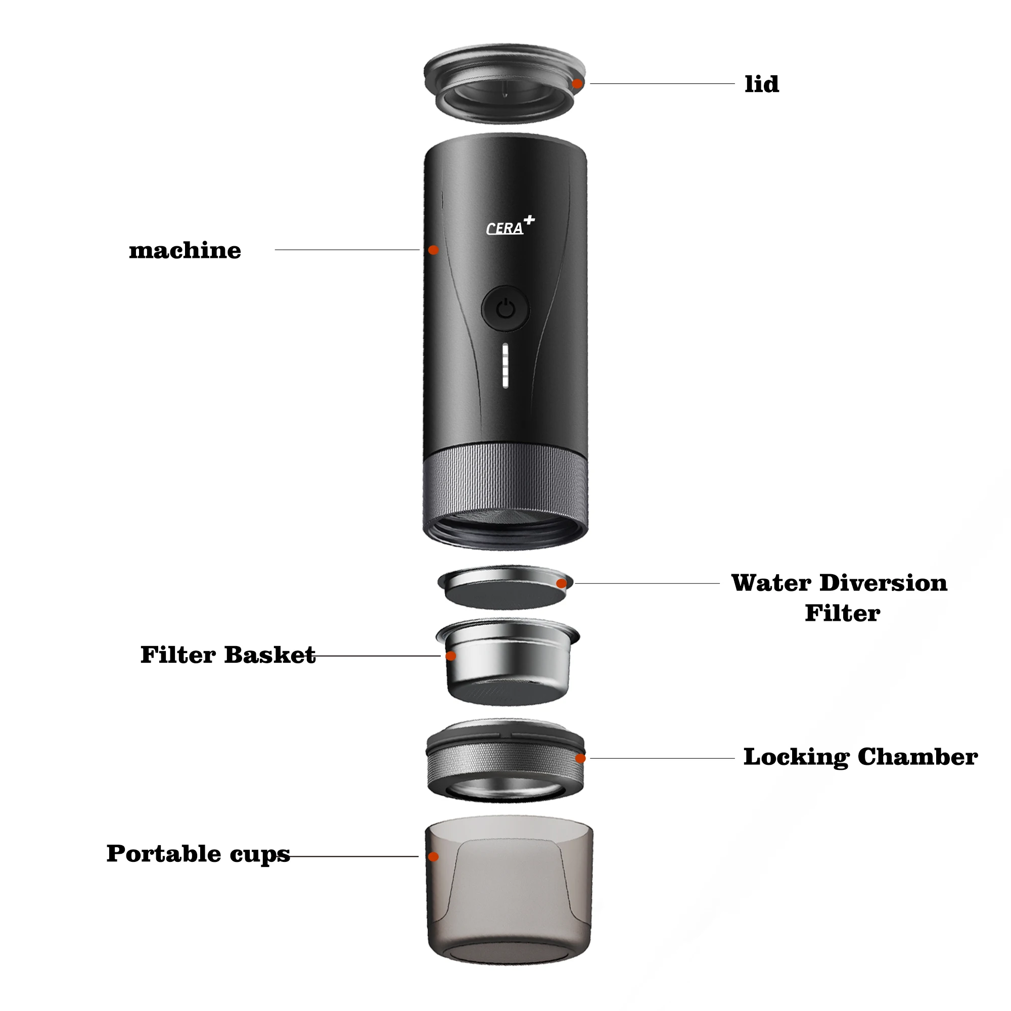 Ground Coffee Professional Coffee Machine Portable Coffee Maker Mini Electric Travel Car Espresso Maker 6
