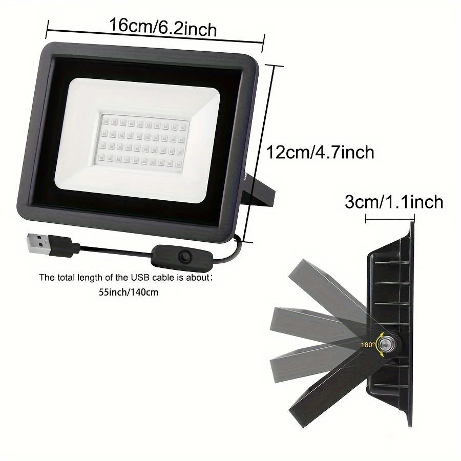 30W LED UV 스포트라이트 385-400nm UV 투광 조명, 파티, DJ, 축제 조명용 스위치가 있는 형광 무대 조명 UV 효과