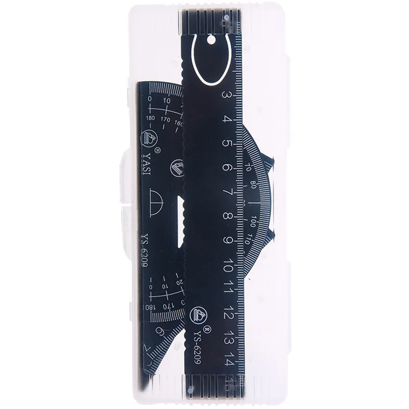 Ruler Metal Set Measuring Drawing 4 Piece Medium Small Cute Triangle Board Protractor Straightedge Set