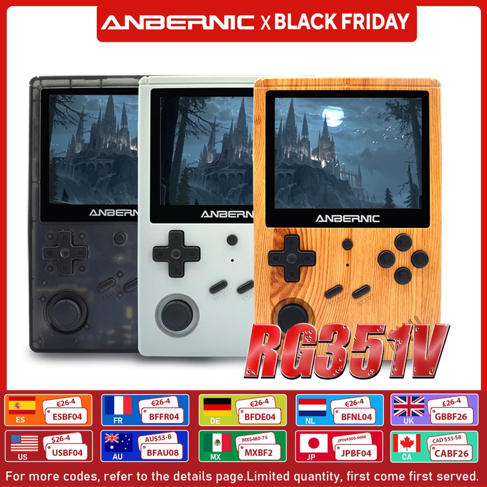 ANBERNIC New RG351V Retro Games Built-in 16G RK3326 Open Source