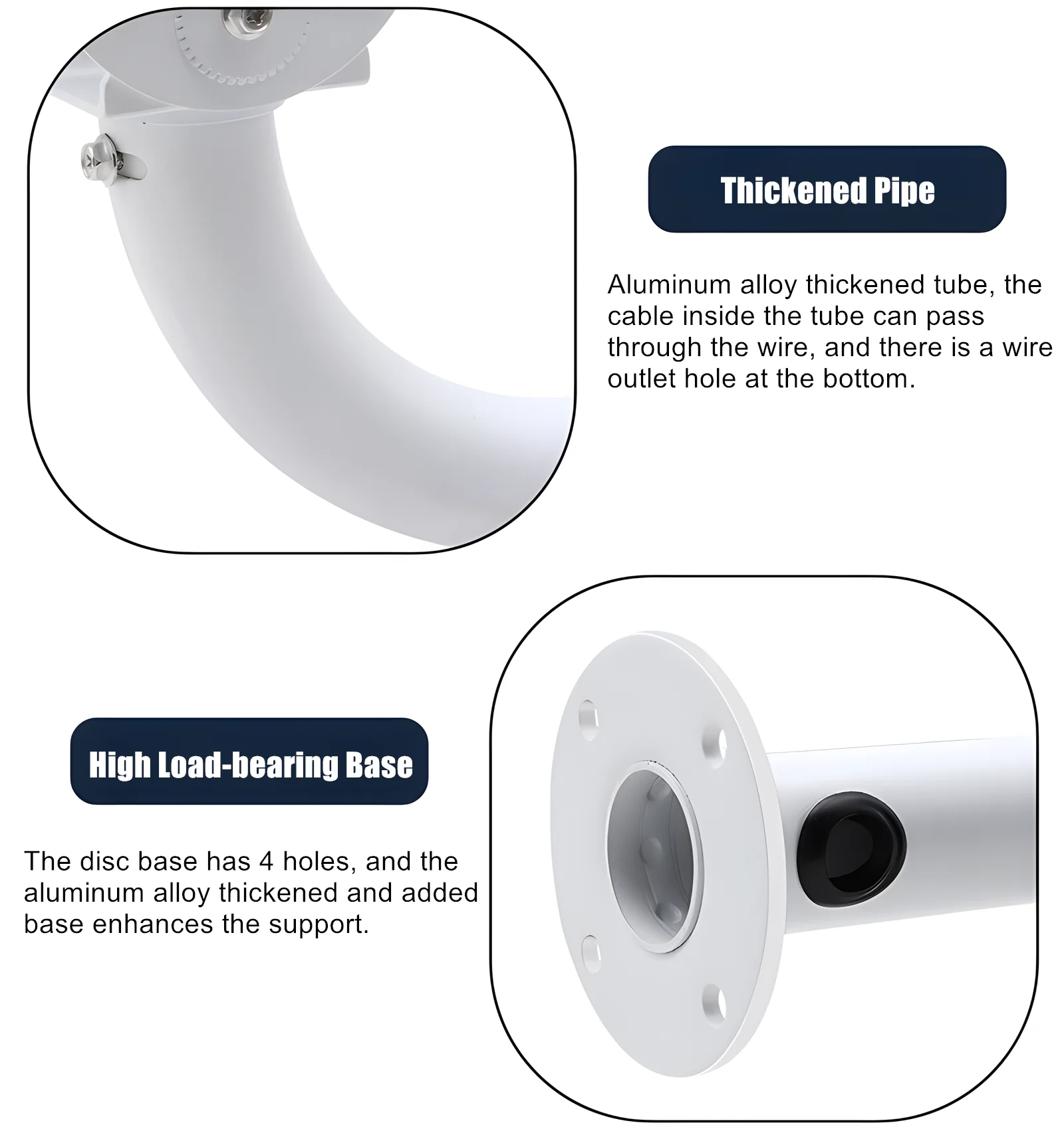 L Type 17cm 25cm 30cm 40cm 50cm 60cm Optional Universal Hikvision Dahua CCTV Camera Holder Stand Wall Mount Long Arm Bracket