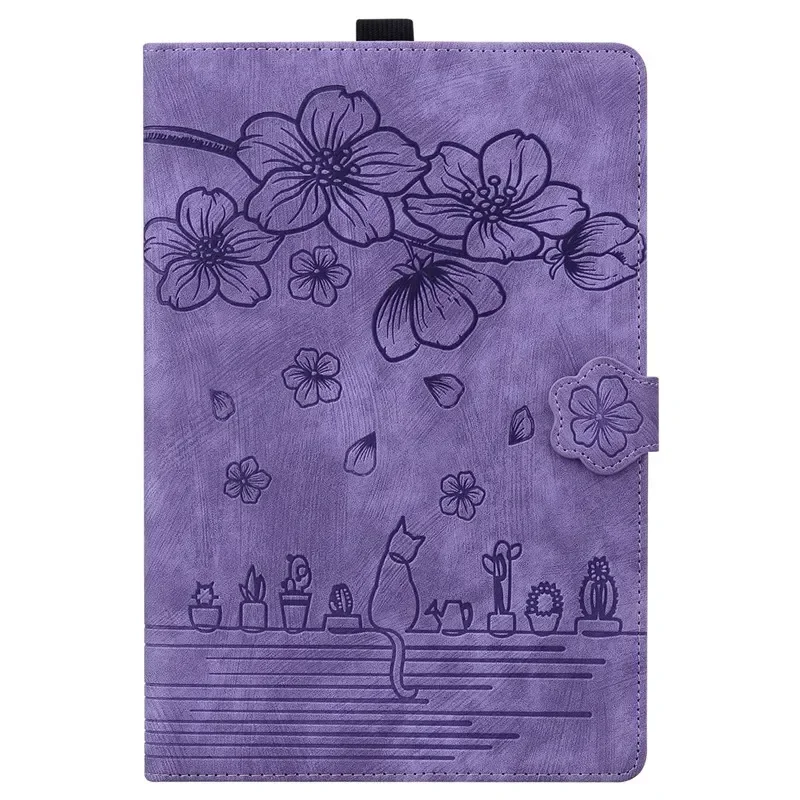 Cute Cat Flower Tablet Case 12.4-inch Cover