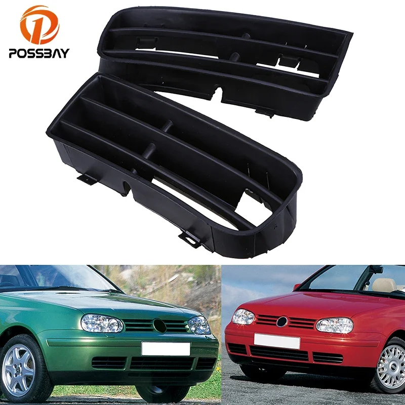 Fog Lamp Front Lower Bumper Light Grille Car Mesh Grills Styling For VW Golf/Variant/4 Motion 1998 1999 2000 2001 2002-2006