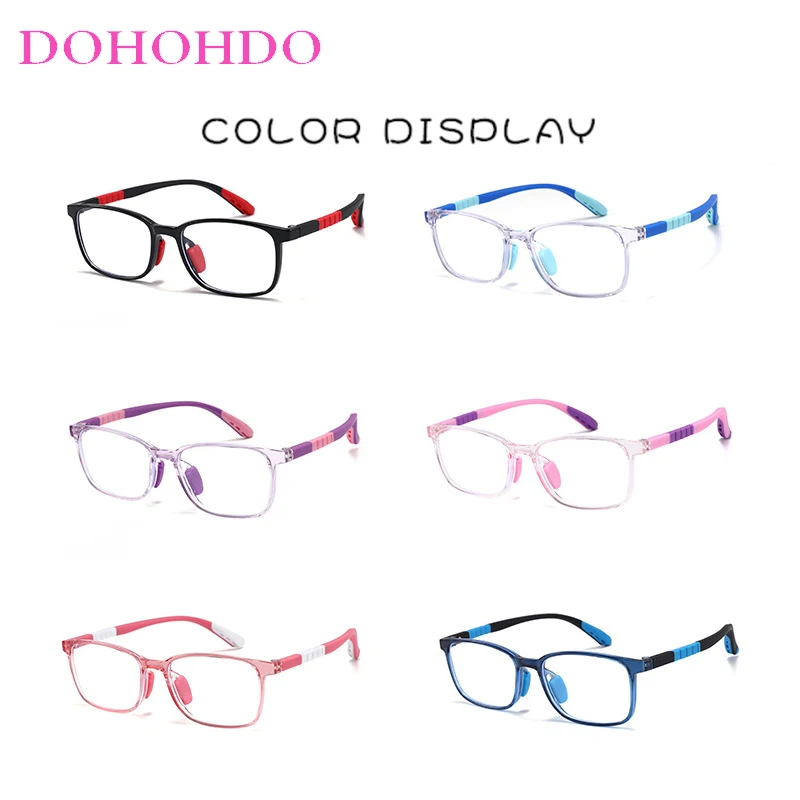 High Quality Glasses Kids Blue Light Anti Glare Filter Children Eyeglasses Fashion Girl Boy Optical Frame Blocking Clear Lenses