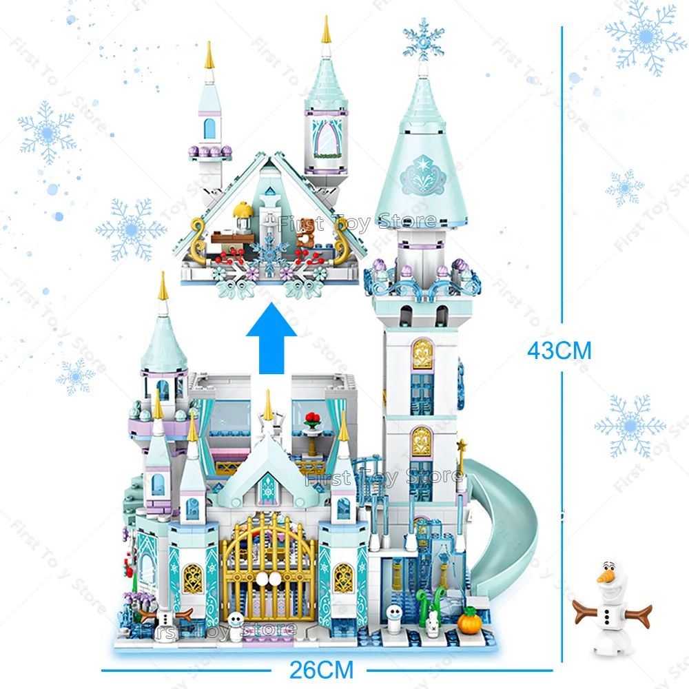 Princess Luxury Ice Castle Playground Building Blocks Set